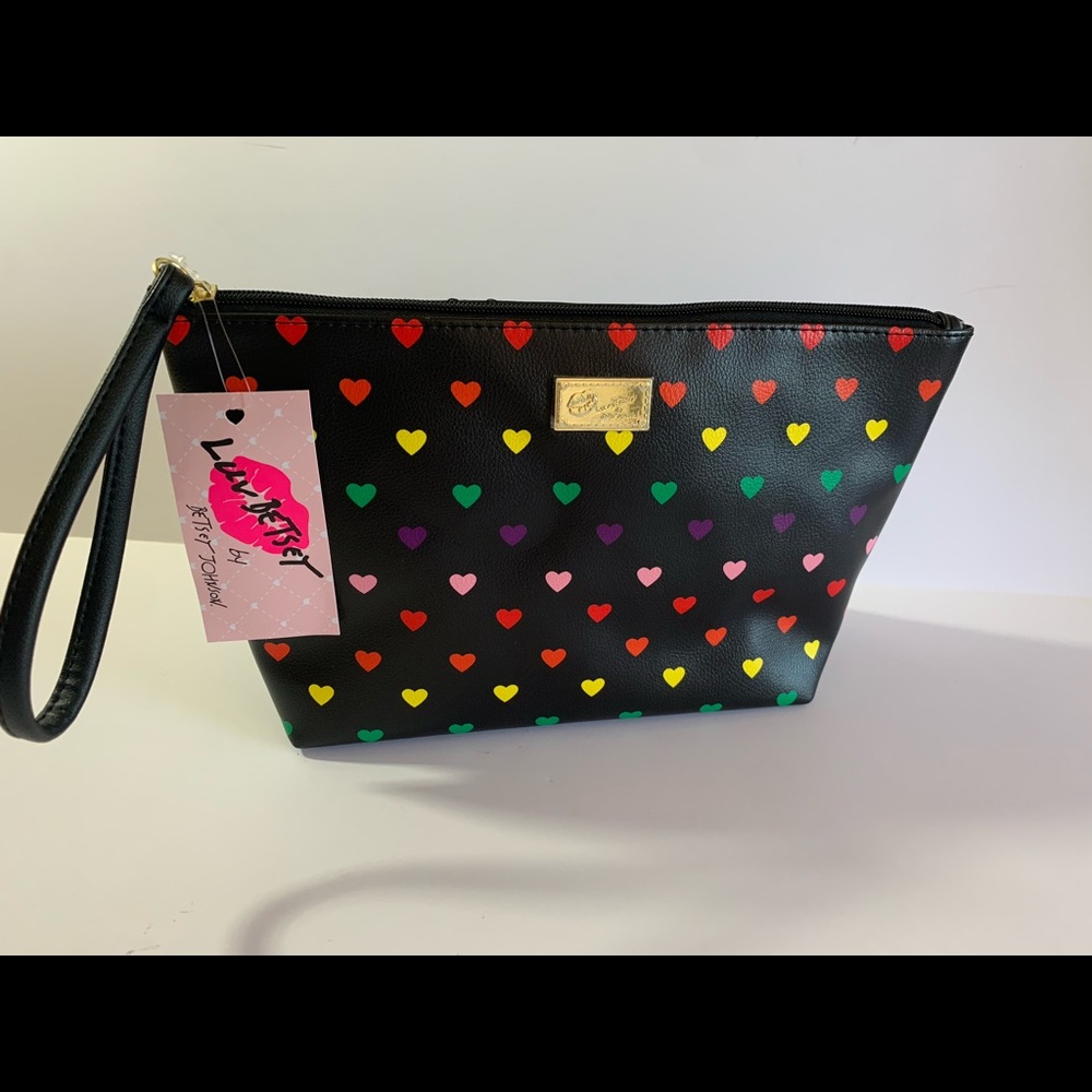 Betsey Johnson Hearts Cosmetic Bag